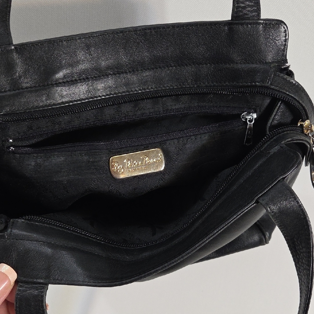 Paloma Picasso Black Shoulder Bag with Gold Logo - Picture 14 of 16